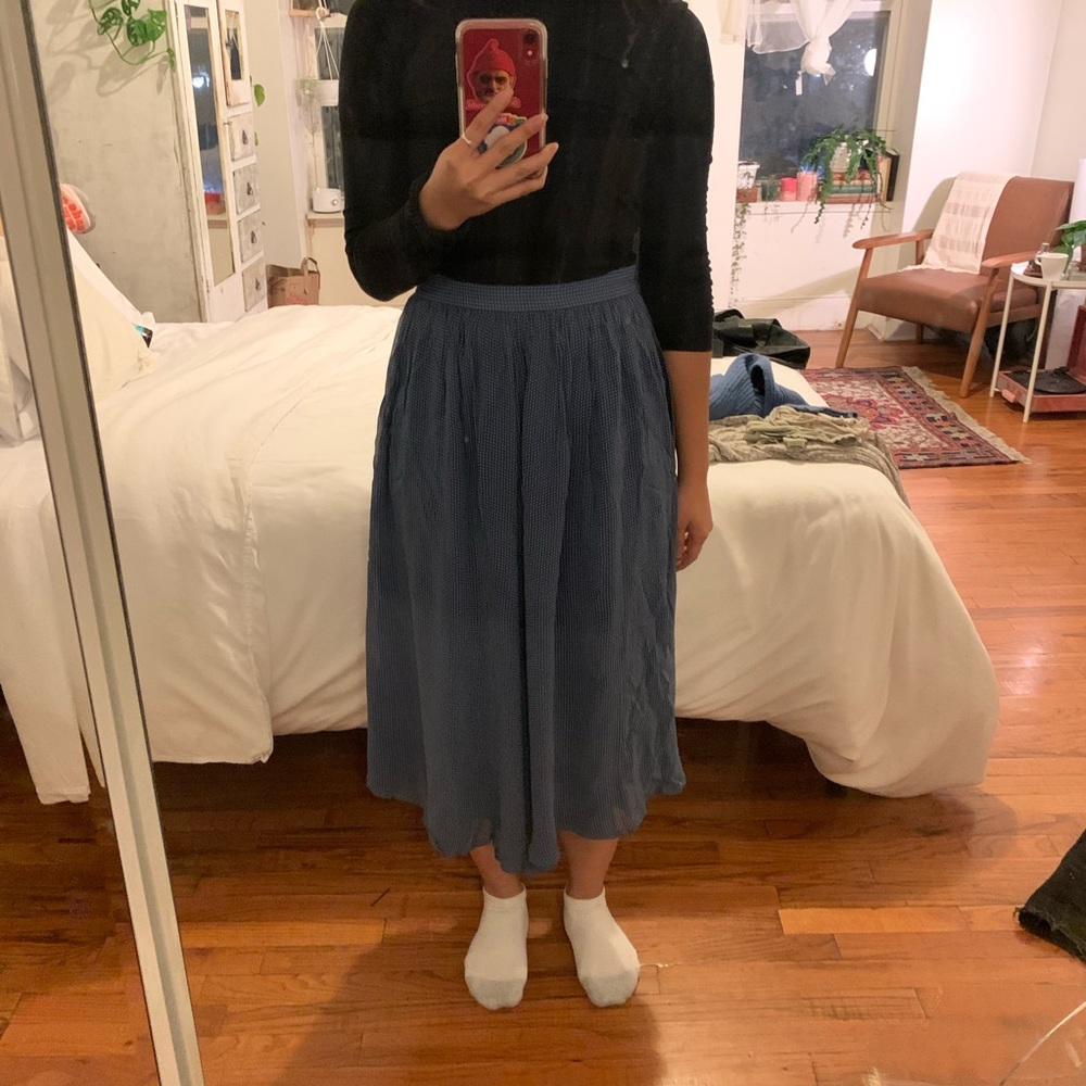 Vintage Chloe mini polka dot midi skirt (Size S)